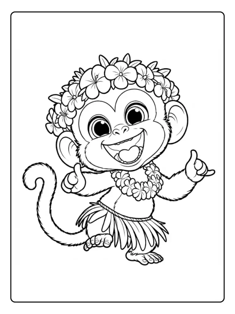 Scimmia Da Colorare
