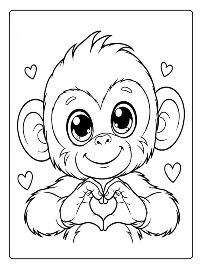Scimmia Da Colorare