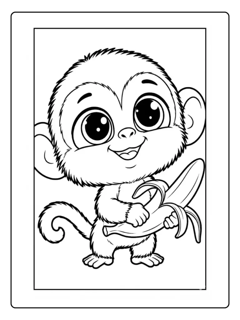 Scimmia Da Colorare