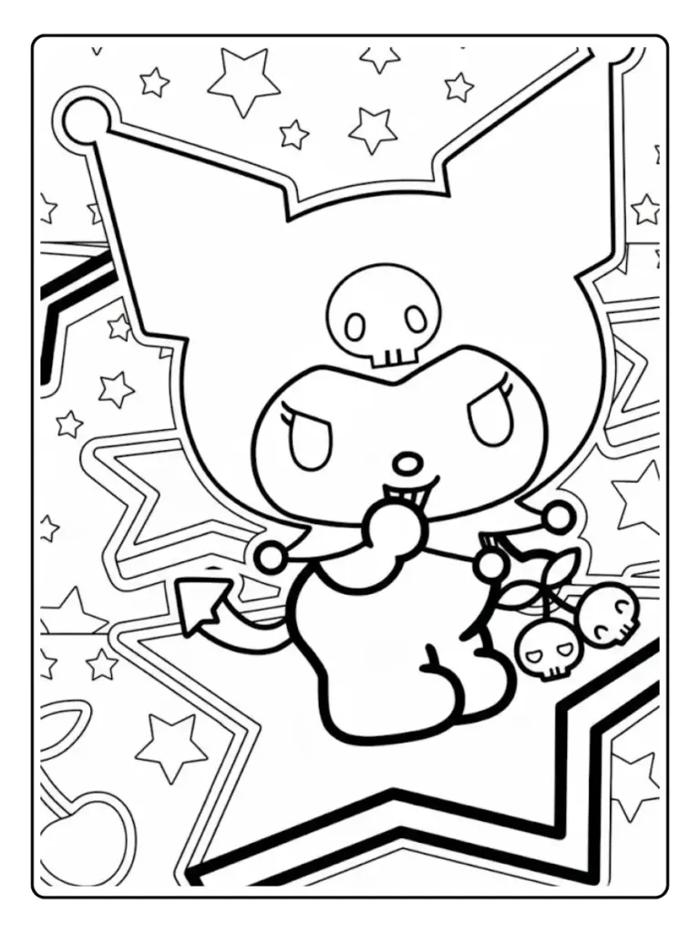 Disegni Kuromi da Colorare (10)