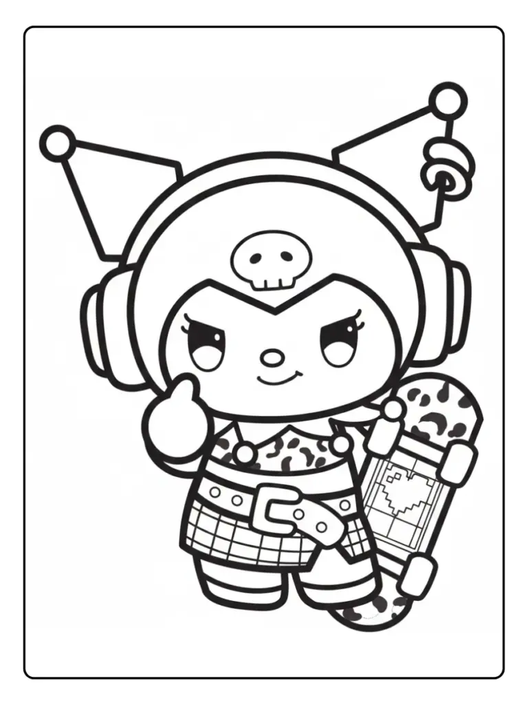 Disegni Kuromi da Colorare (12)