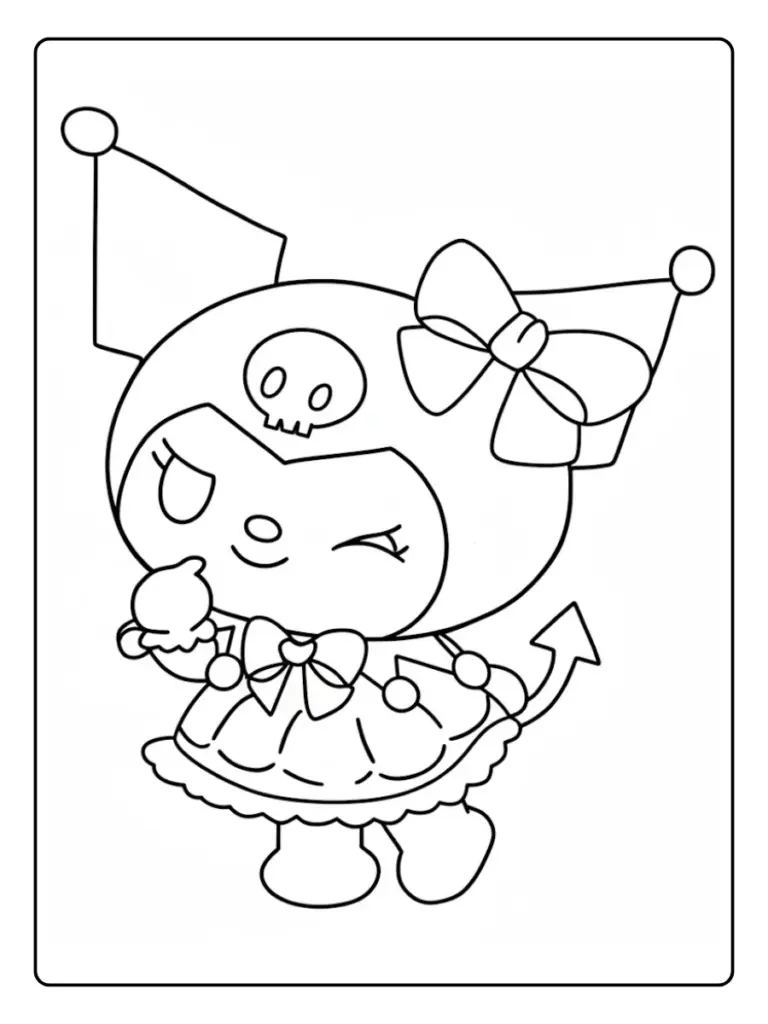 Disegni Kuromi da Colorare (2)