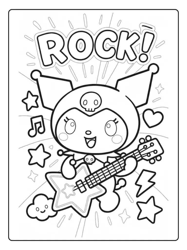 Disegni Kuromi da Colorare (4)