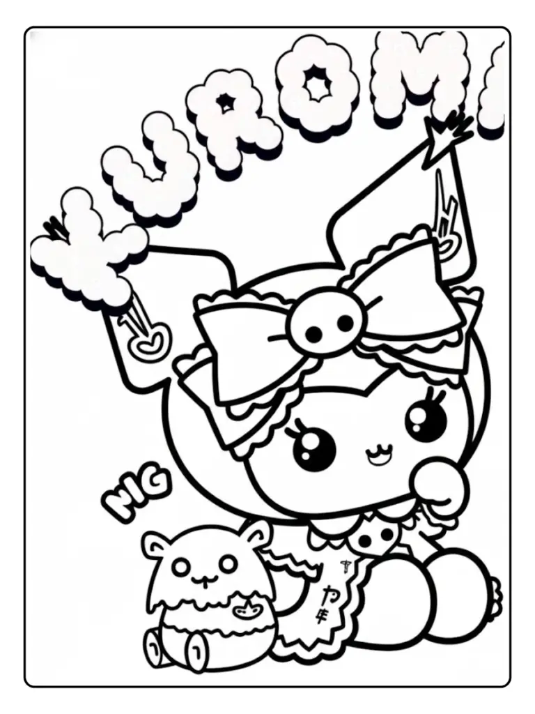 Disegni Kuromi da Colorare (6)