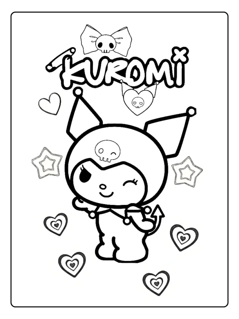 Disegni Kuromi da Colorare (7)