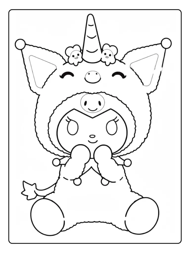 Disegni Kuromi da Colorare (9)