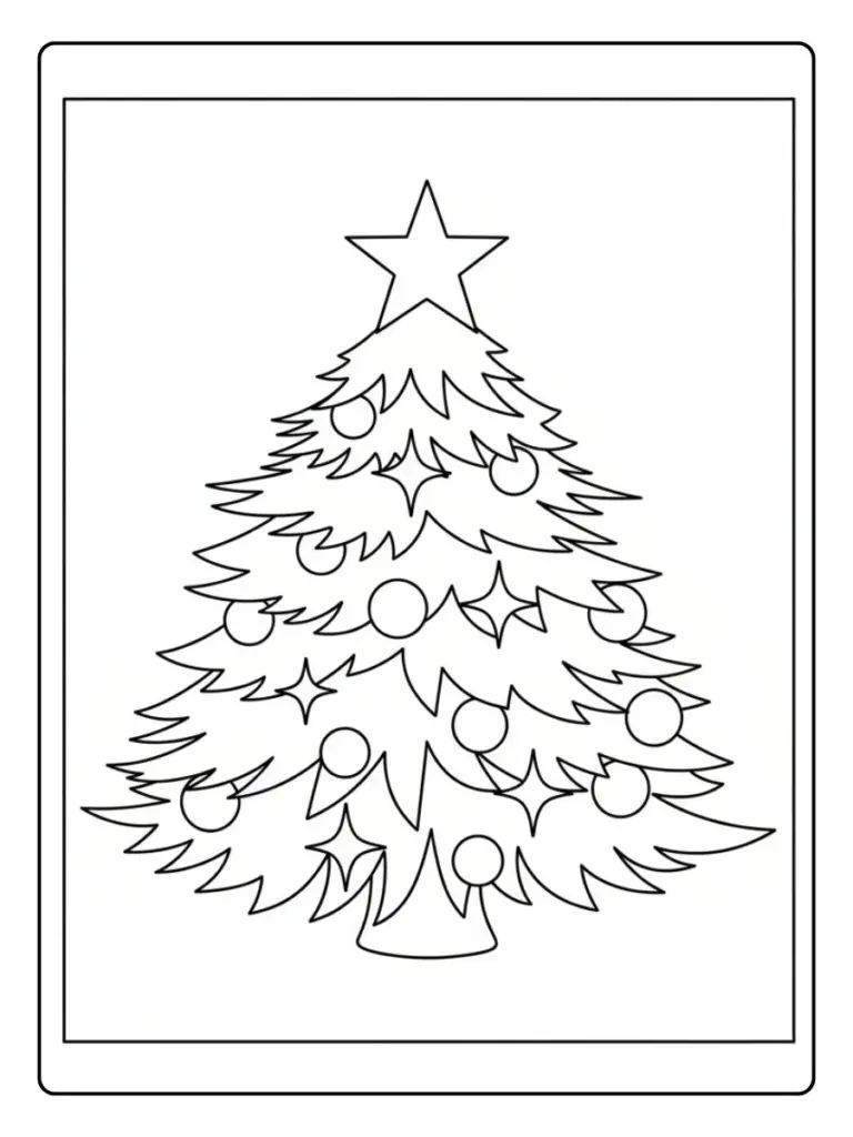Disegni da Colorare Albero Natale (1)