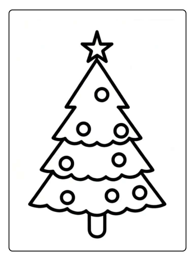 Disegni da Colorare Albero di Natale