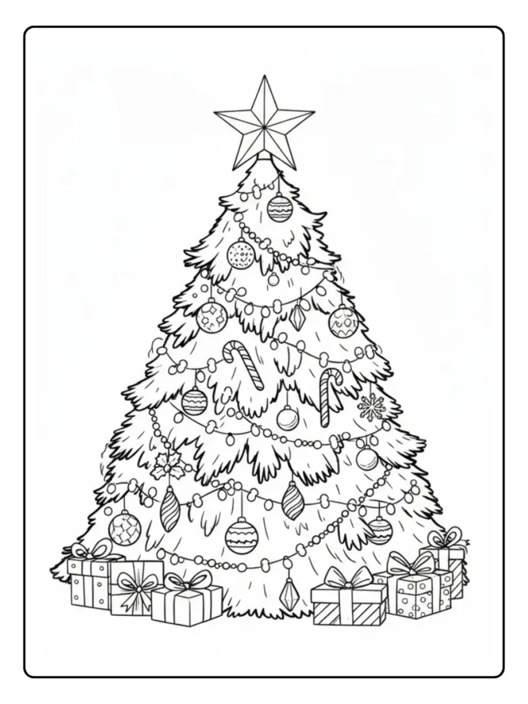 Disegni da Colorare Albero Natale (11)