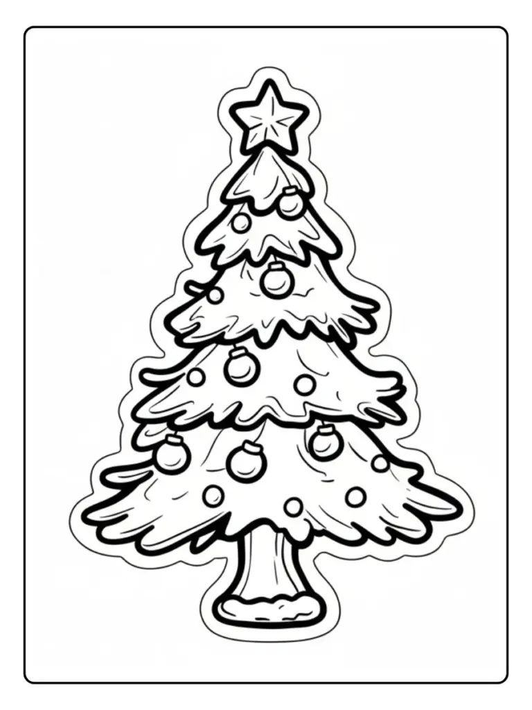 Disegni da Colorare Albero Natale (12)