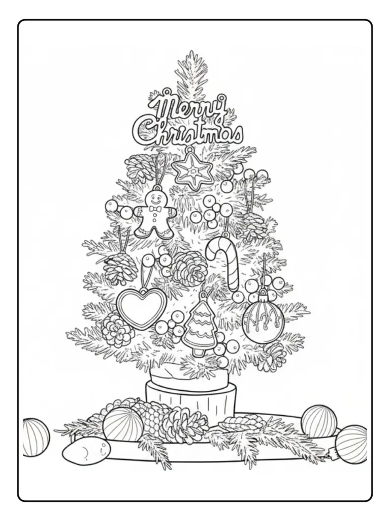 Disegni da Colorare Albero Natale (14)