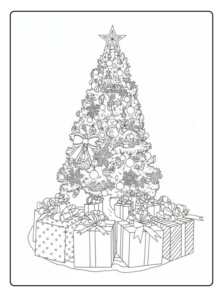 Disegni da Colorare Albero Natale (15)
