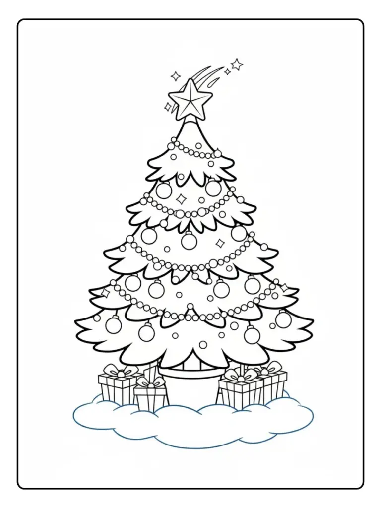 Disegni da Colorare Albero Natale (4)