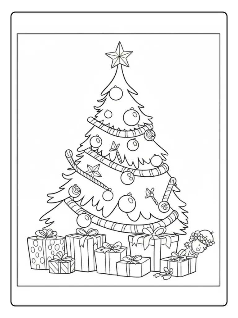 Disegni da Colorare Albero Natale (6)