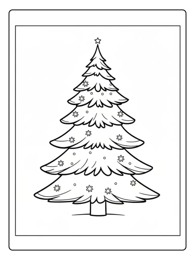 Disegni da Colorare Albero Natale (7)