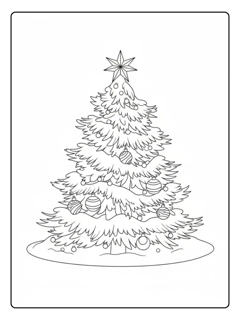 Disegni da Colorare Albero Natale (9)