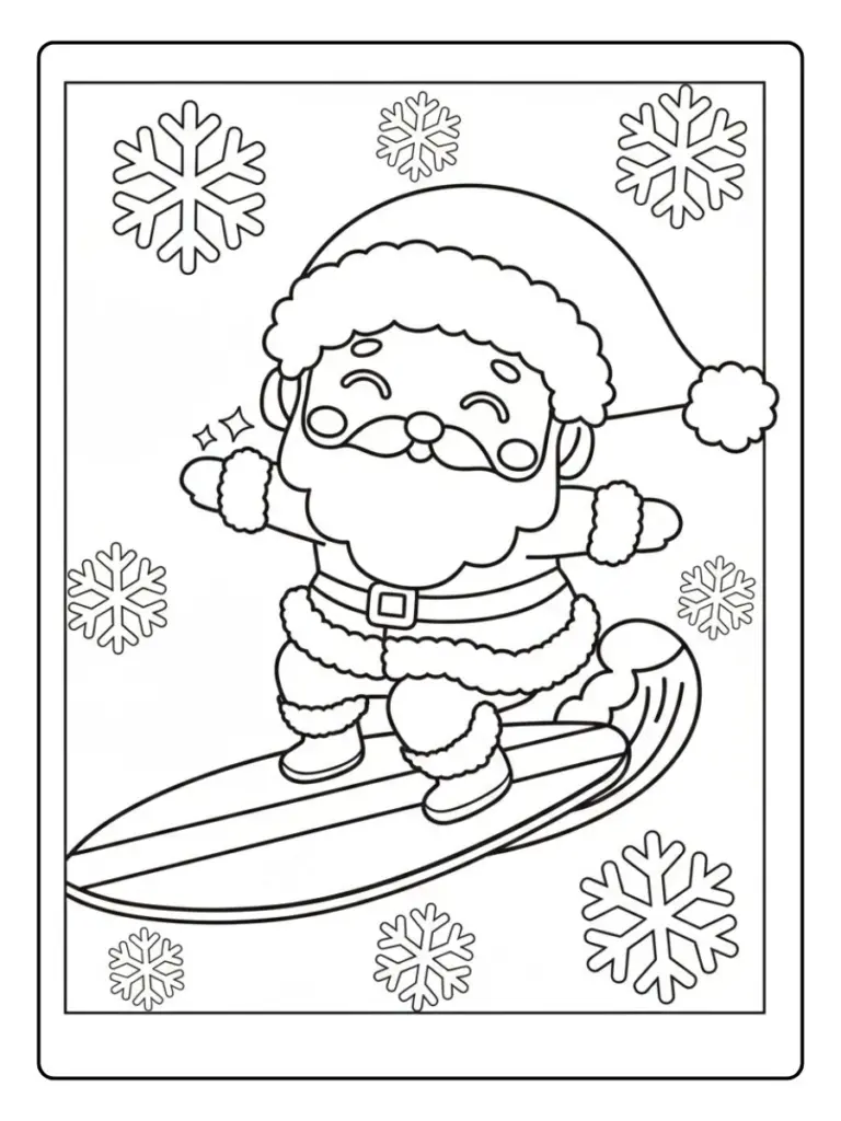 Disegni da Colorare Babbo Natale (1)