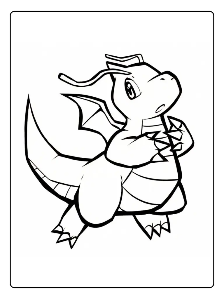 Disegni da Colorare Dragonite (1)