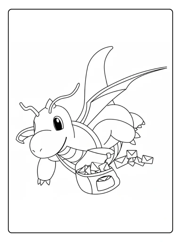 Disegni da Colorare Dragonite (11)