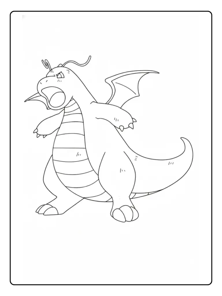 Disegni da Colorare Dragonite (13)