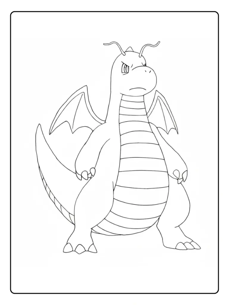 Disegni da Colorare Dragonite (14)