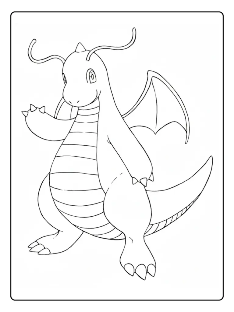 Disegni da Colorare Dragonite (15)
