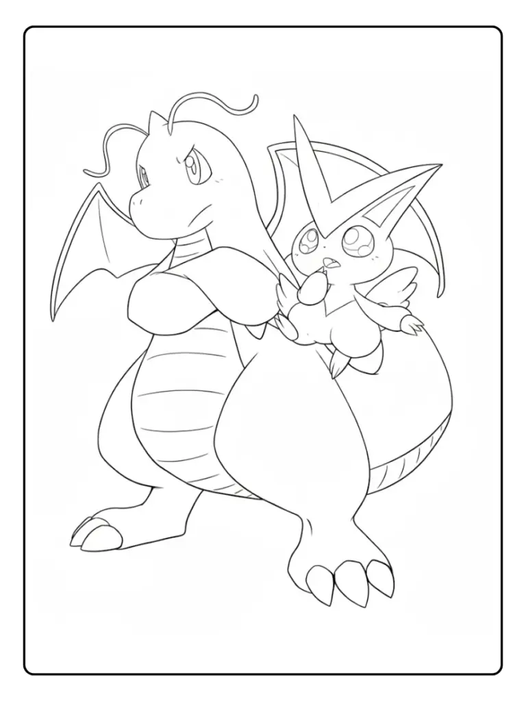 Disegni da Colorare Dragonite (3)