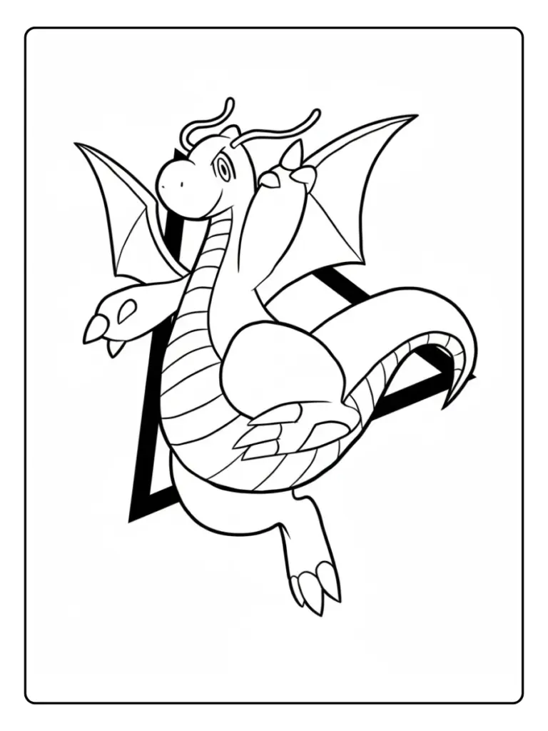 Disegni da Colorare Dragonite (4)