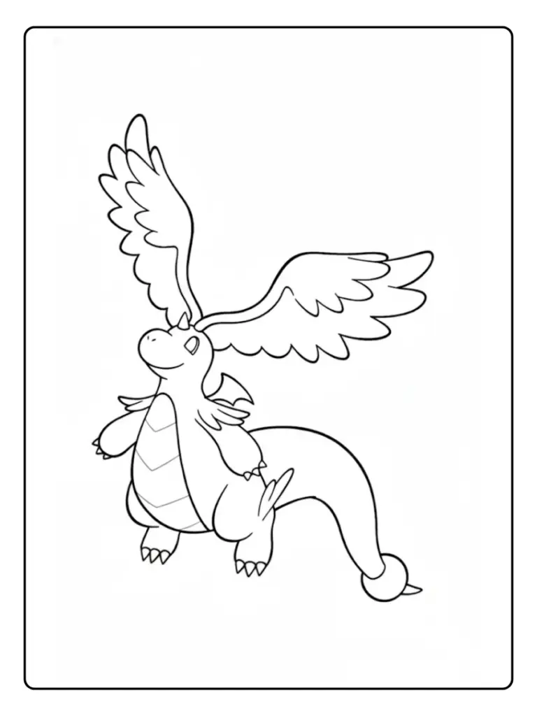 Disegni da Colorare Dragonite (5)