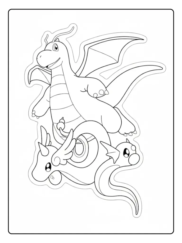 Disegni da Colorare Dragonite (6)