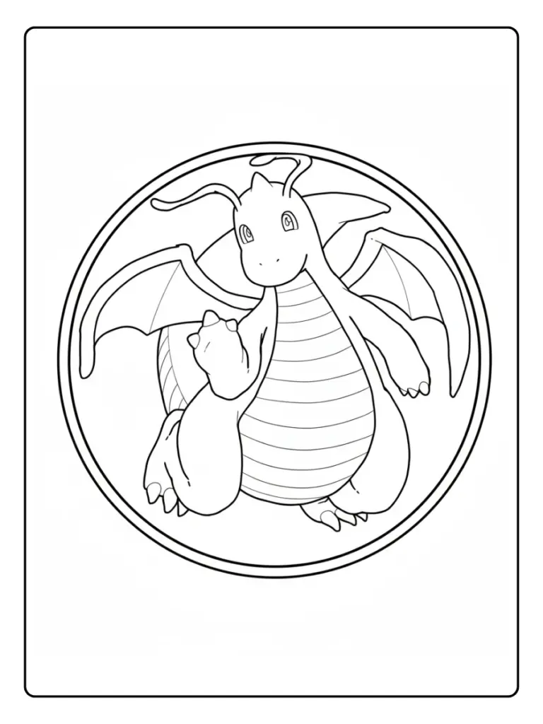 Disegni da Colorare Dragonite (7)