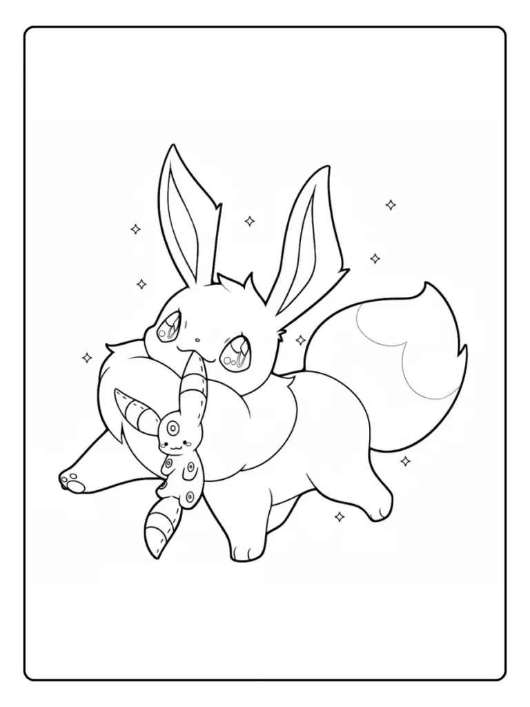 Disegni da Colorare Eevee (5)