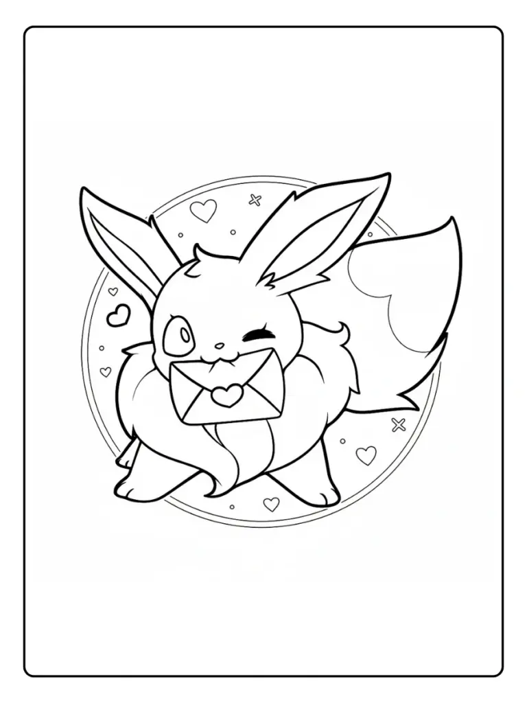 Disegni da Colorare Eevee (6)
