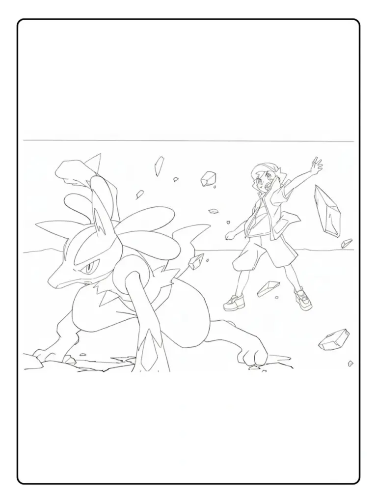 Disegni da Colorare Lucario (10)