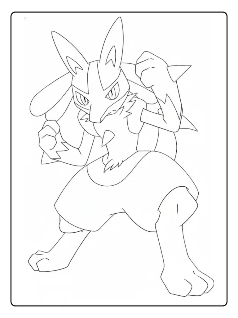 Disegni da Colorare Lucario (2)