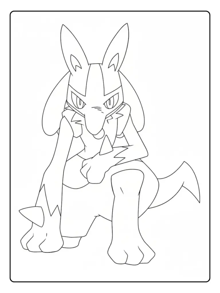 Disegni da Colorare Lucario (3)