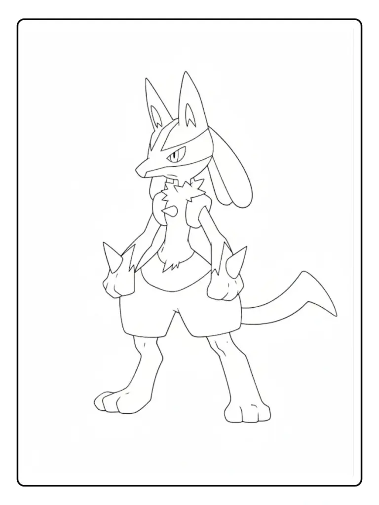 Disegni da Colorare Lucario (4)