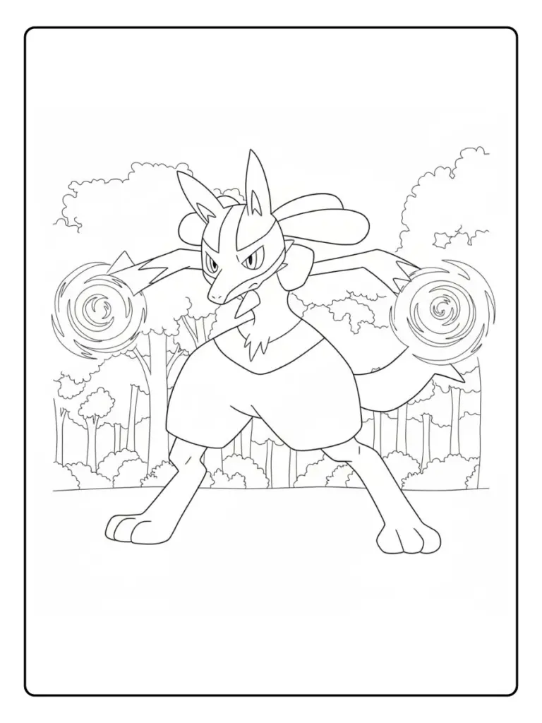 Disegni da Colorare Lucario (6)