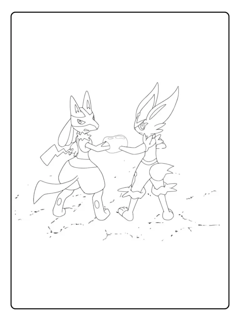 Disegni da Colorare Lucario (9)
