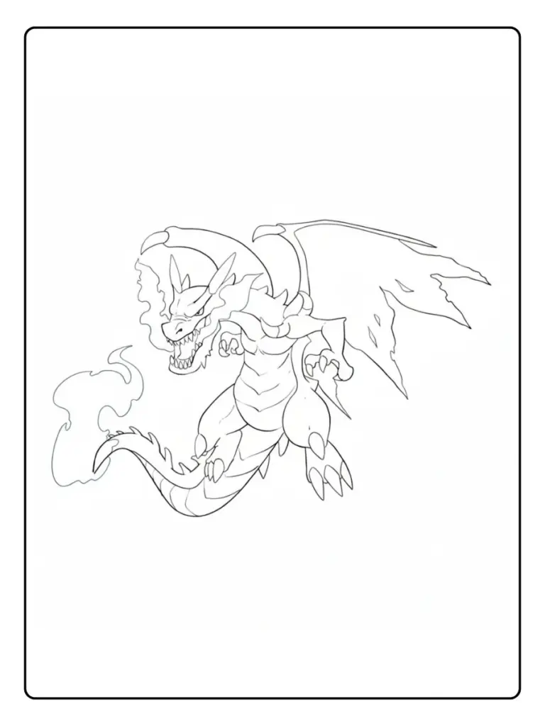 Disegni da Colorare Mega Charizard (15)