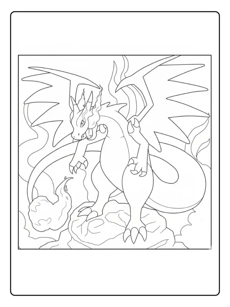 Disegni da Colorare Mega Charizard (8)
