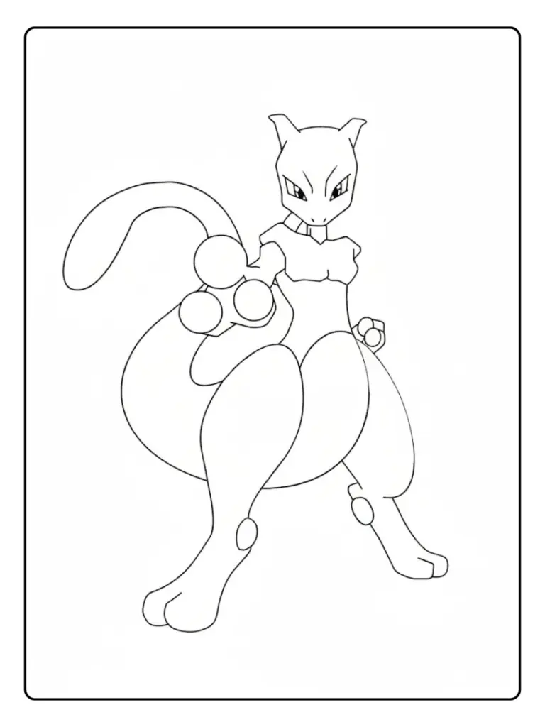 Disegni da Colorare Mewtwo (1)