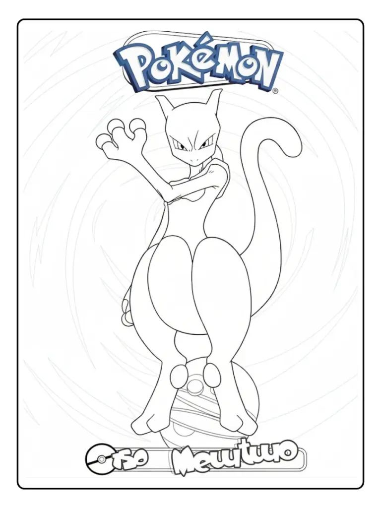 Disegni da Colorare Mewtwo (10)
