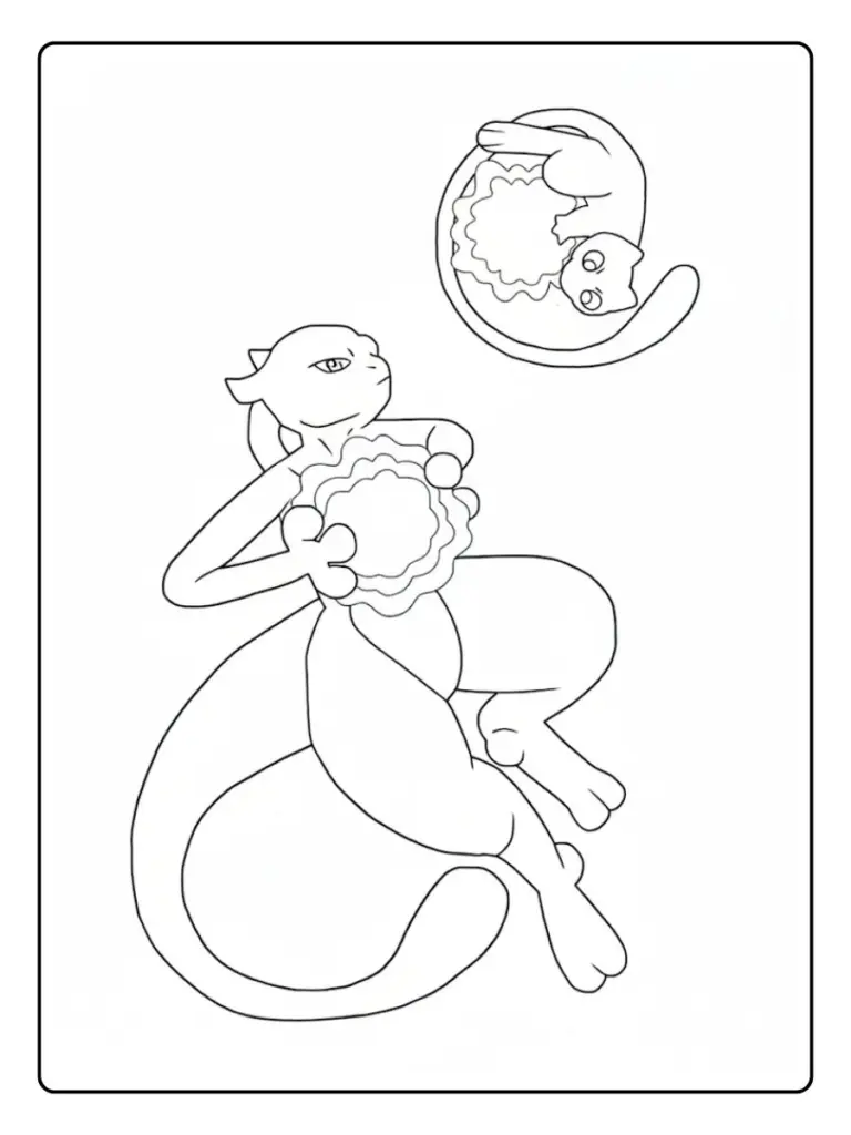 Disegni da Colorare Mewtwo (11)
