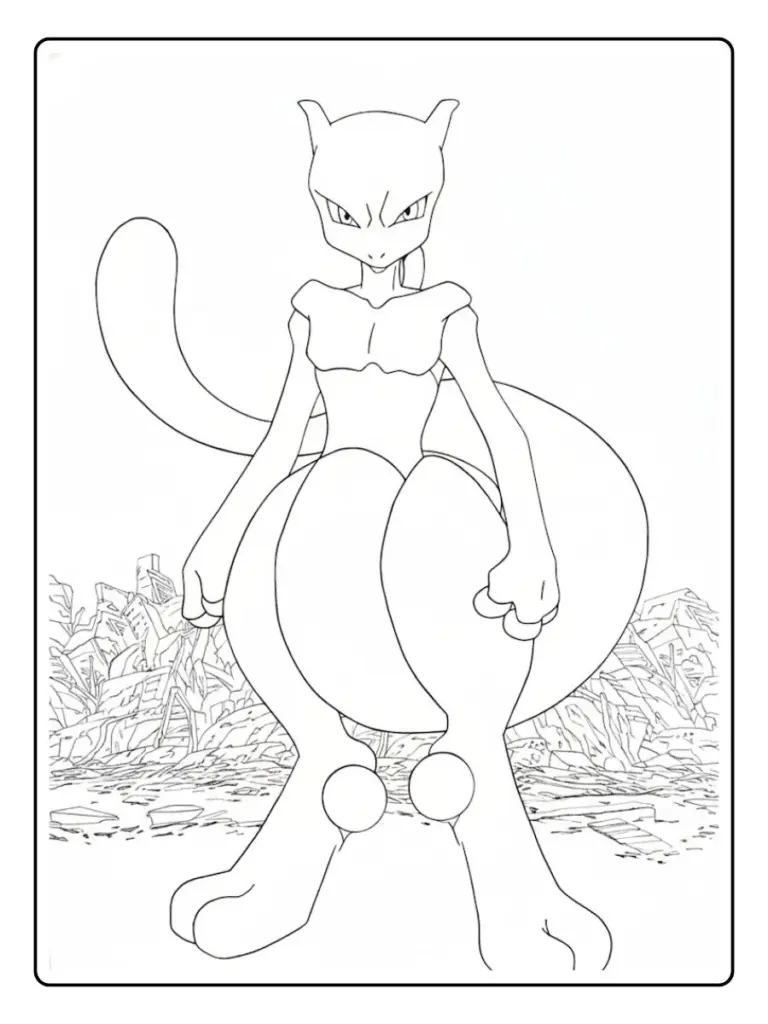 Disegni da Colorare Mewtwo (12)