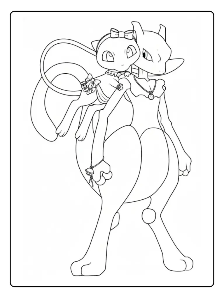 Disegni da Colorare Mewtwo (14)