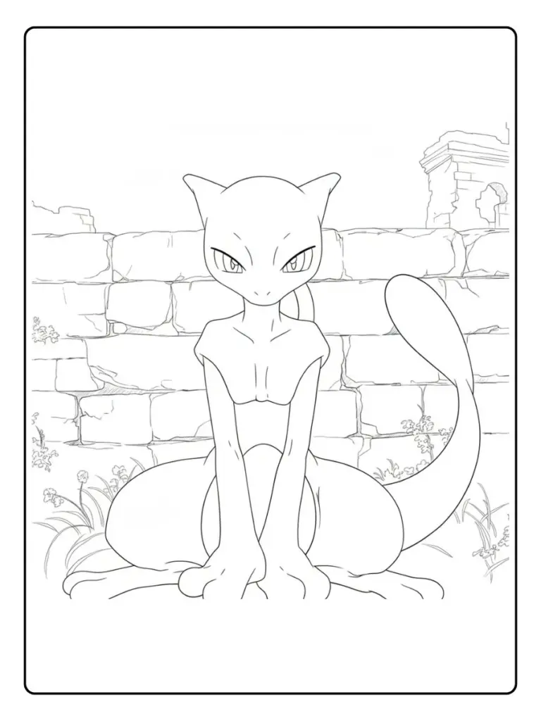 Disegni da Colorare Mewtwo (15)