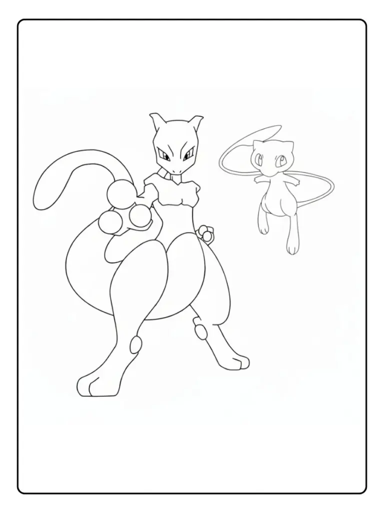 Disegni da Colorare Mewtwo (3)