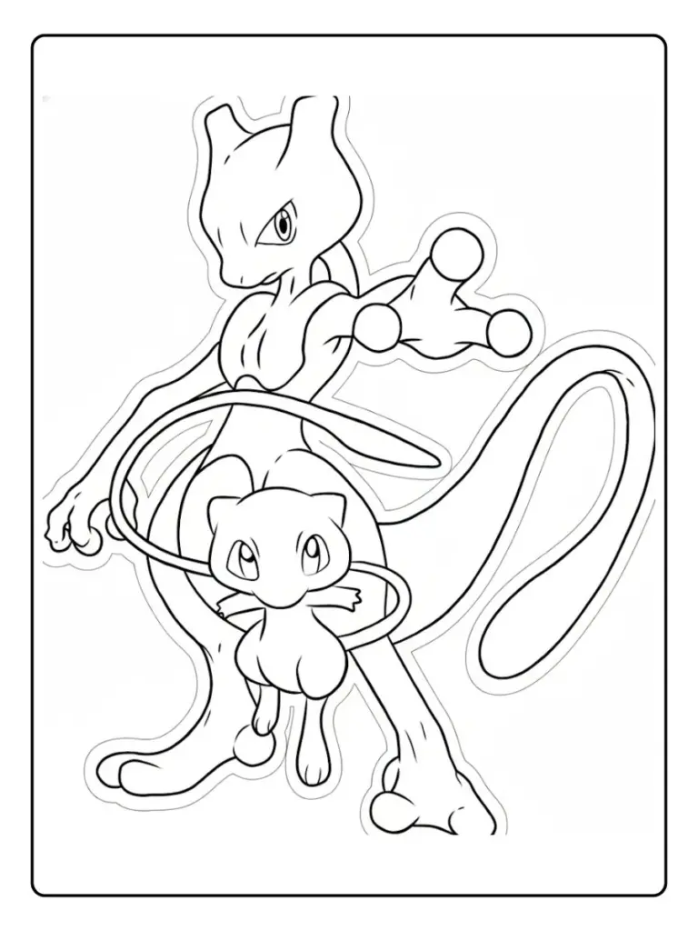 Disegni da Colorare Mewtwo (4)