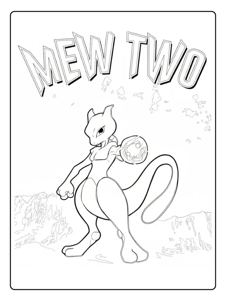 Disegni da Colorare Mewtwo (5)